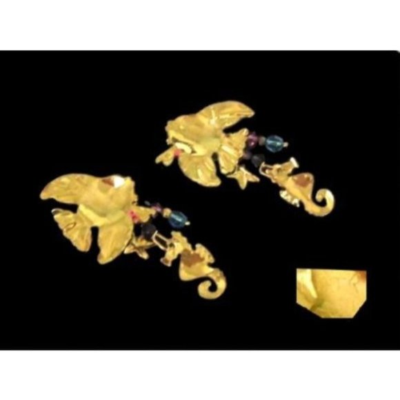 LATR Lunch at the Ritz Angel Fish Earrings Whimsical Jewelry - Picture 3 of 6
